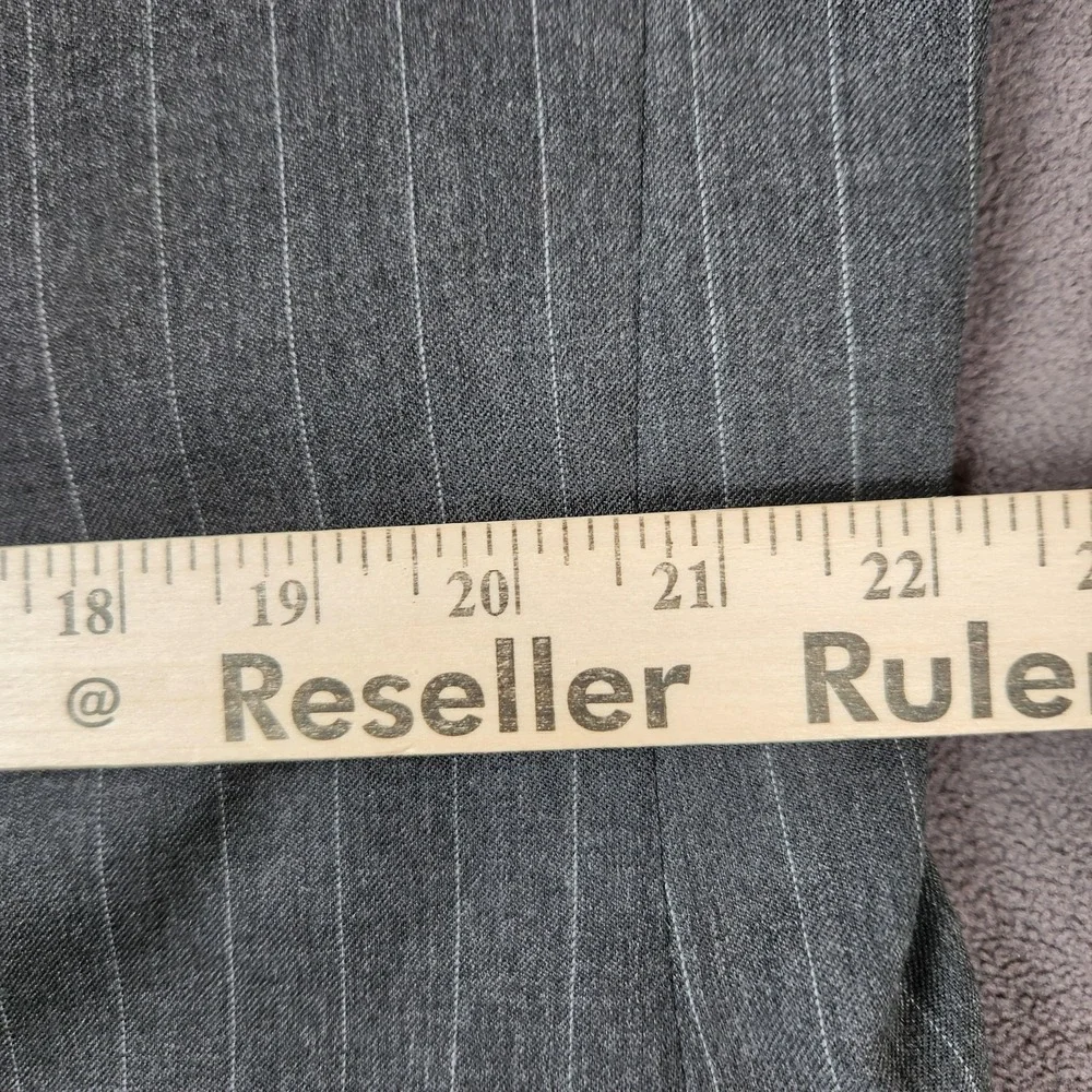 Izod Blazer Mens 44 Long Charcoal Gray Pinstripe 100%‎ Wool Woolmark Suit Jacket